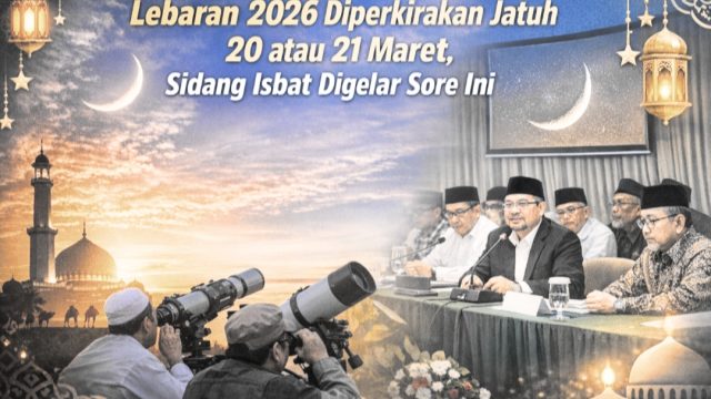 Lebaran 2026 Diperkirakan Jatuh 20 atau 21 Maret, Sidang Isbat Digelar Sore Ini