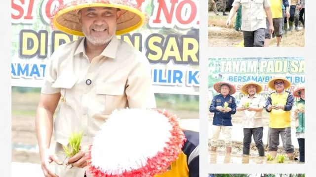 Plt Kadis TPHP Ishak Dampingi Bupati Tanam Padi, Perkuat Program Oplah Rawa 2025 di Bungo