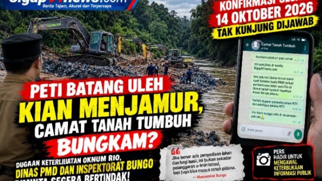 PETI Batang Uleh Disorot, Camat Tanah Tumbuh Bungkam? Konfirmasi Sejak 14 Oktober Tak Kunjung Dijawab